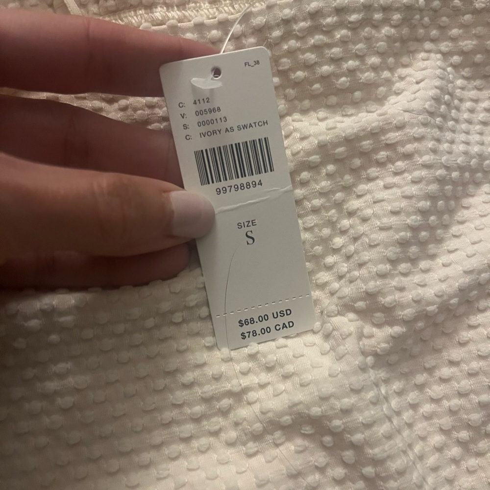 Anthropologie Halter Chic Ivory Textured Top - Picture 4 of 5